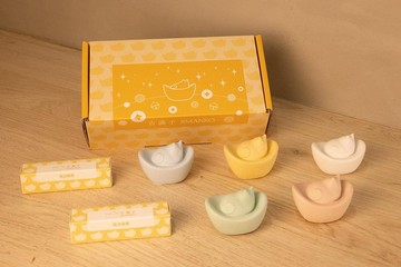 吉滿子5cm貓貓元寶 /小吉禮盒/貓元寶&一款精油