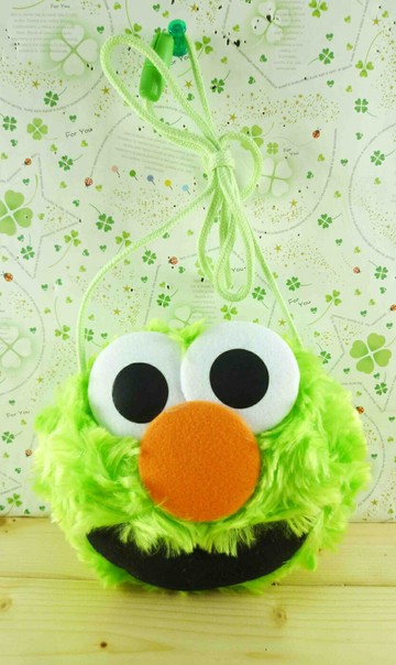 【震撼精品百貨】Sesame Street 芝麻街 造型袋附繩-綠色 震撼日式精品百貨