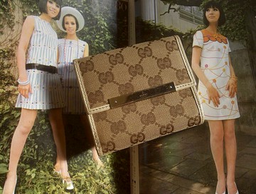 【老時光 OLD-TIME】早期二手老包義大利製GUCCI短皮夾