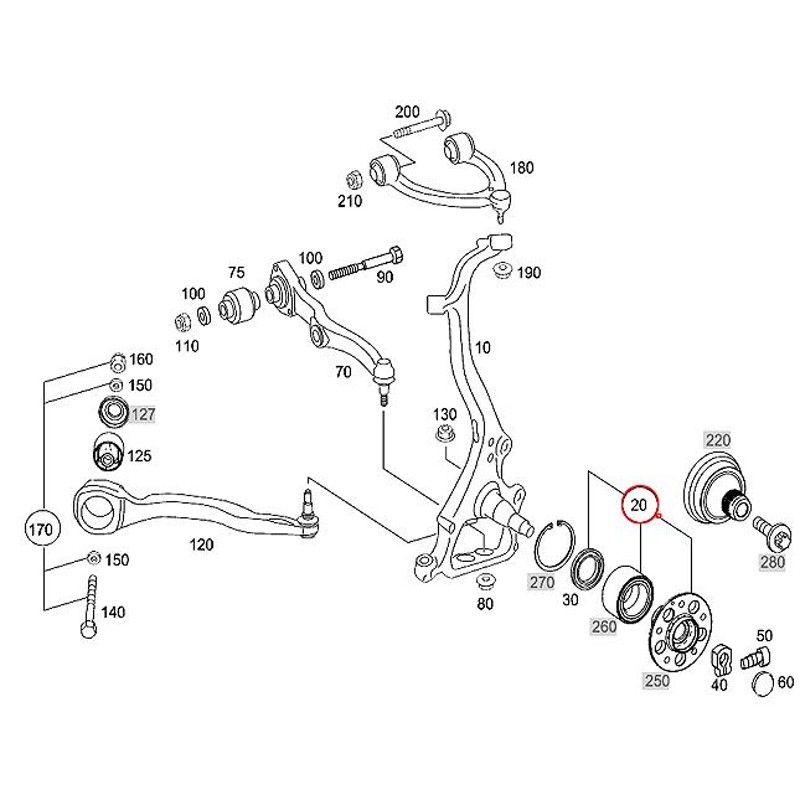 正規純正OEM】 メルセデスベンツ フロント ホイール ハブベアリング 1