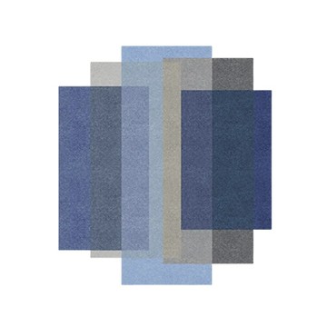Blended 色韻疊影 藝術地毯（天空藍、223 x 250 公分）
