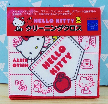 【震撼精品百貨】Hello Kitty 凱蒂貓 KITTY擦拭布-蘋果 震撼日式精品百貨