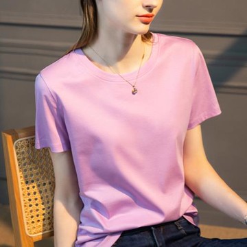 桑蠶絲絲光棉t恤女短袖涼感2025新款夏季女裝基礎款體恤打底上衣