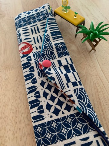 文青風環保純棉筷袋 日式祭典 原胚米幸福滿滿 雕花鏤葉 日本 潮