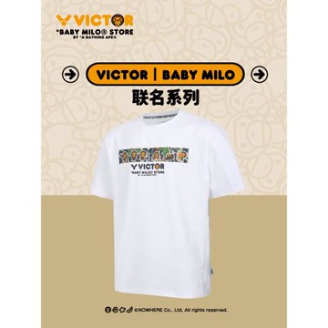威克多VICTOR勝利羽毛球服安逸猿猴米洛BABY MILO聯名T恤吸汗速干
