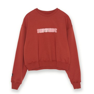 5th STREET｜女裝｜短版繡花長袖T恤｜暗紅