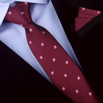 男士百搭純色商務西裝新款中青年簡約紅色新郎伴郎領帶男