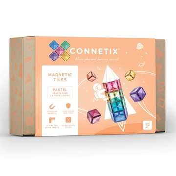 澳洲 Connetix - 粉彩磁力積木-方形擴充組(40pc)