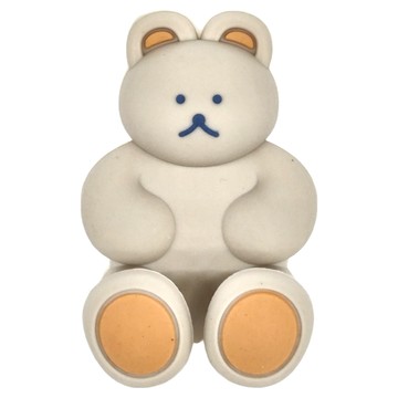 沐慕家居 靜音小熊門把防護套 奶茶色 4入  6 x 2.2 x 3.9cm