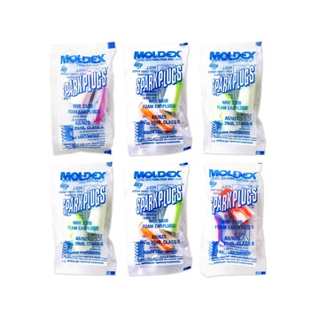 (6包超值組)美國MOLDEX-超柔軟PU慢回彈隔音靜音耳塞-型號6604不挑色炫彩版1對/包