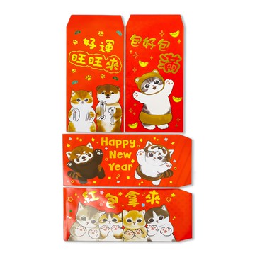 摩達客 貓福珊迪紅包袋套組 春節開運招財台灣製MIT (4款3入)  12入