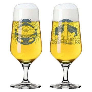 傳承時光系列- 蟹與燈塔皮爾森啤酒對杯組 / 374 ml