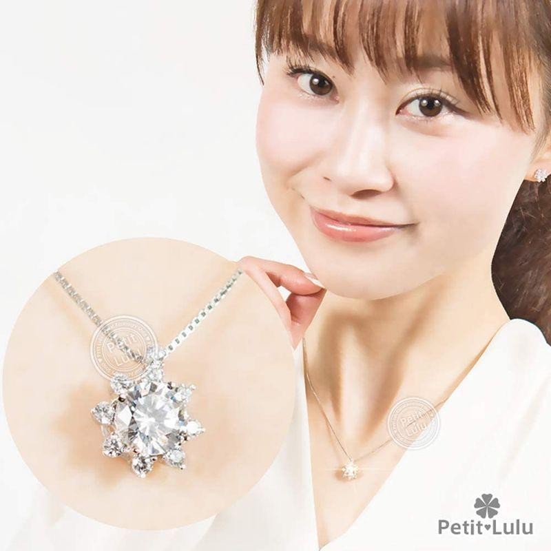 桜瑪瑙 Petit Lulu ネックレス レディース キュービックジルコニア CZ