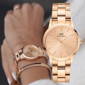 Daniel Wellington DW Iconic Link Unitone 單色美學女錶 雙12購物節 送禮首選-28mm/玫瑰金 DW00100401