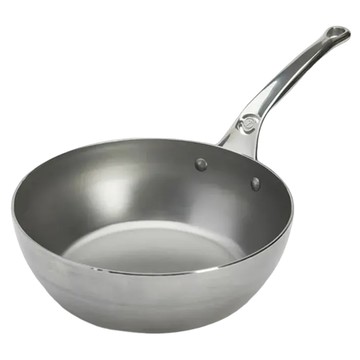 de Buyer 畢耶 原礦蜂蠟系列 職人防滑握柄深炒鍋 鐵鍋 適用烤箱  28cm  1個