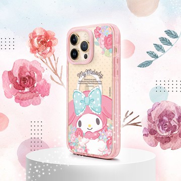 GARMMA My Melody iPhone 14系列 磁吸款保護殼 微醺玫瑰