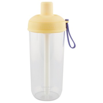 LocknLock 樂扣樂扣 嚼對搖搖吸管杯  蜂蜜奶油黃  700ml  1個