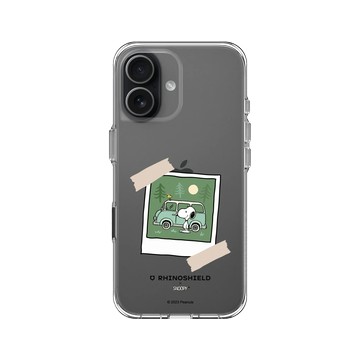 iPhone 17 Clear Case（相機按鈕） 透明 - 史努比 Snoopy - 拍立得-夏日野營趣
