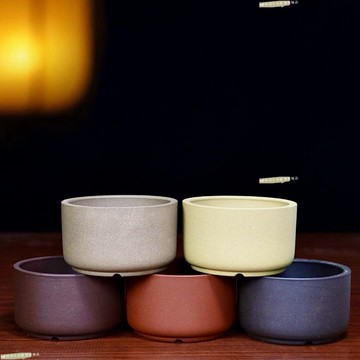 花盆 花器 紫砂花盆 精品小紫砂花盆多肉菖蒲云竹金彈子盆景盆微型綠植迷你圓形盆