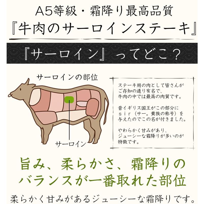 お中元 ギフト 食べ物 A5 肉 ランク 等級 サーロイン ステーキ 等級 最高級 200g×2枚