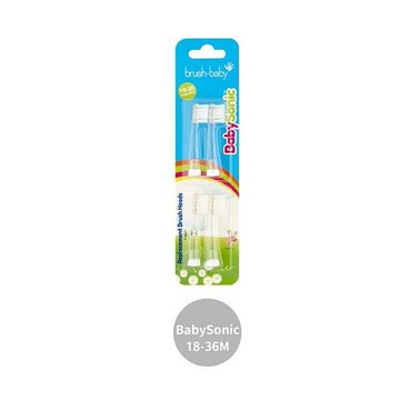 Brush Baby 兒童聲波電動牙刷替換刷頭BabySonic(18-36M)-4入(5060178102291) 420元