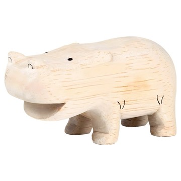 T-Lab. 手刻原木小動物 河馬造型  1個