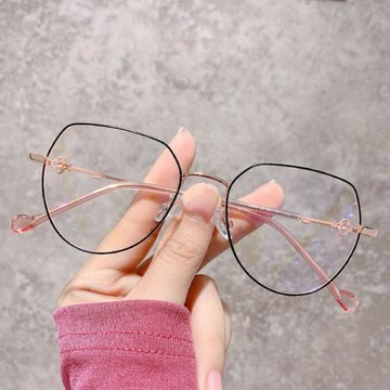 復古漸進色眼鏡框超輕近視眼鏡女韓版潮素顏平光鏡男小框可配近視