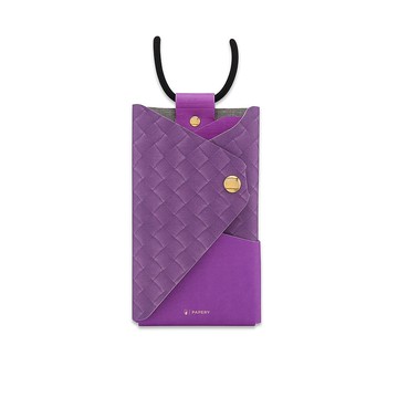 ionSleeve 銀離子抗菌收納夾 - Purple Woven - 純素皮革聖誕禮物