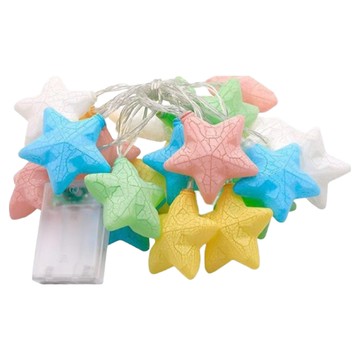 造型裝飾燈串 電池款 LED燈珠  裂紋星  1個