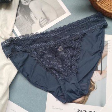 小芬歐美透明提臀包臀誘惑性感三角褲女士蕾絲低腰內褲女褲衩實拍