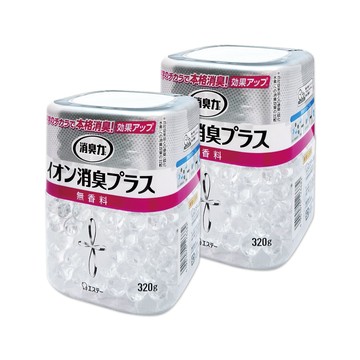 ST (2盒超值組)日本消臭力室內三重離子高效除臭晶球320g/盒-無香(玄關客廳廚房廁所放置型空氣清新劑)