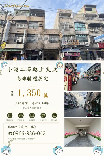 正路騎樓店面｜店住合一｜近小港捷運、漢民商圈｜高雄市小港區二苓路