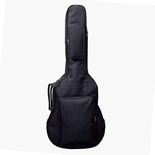 ギターバッグ 42インチ43インチのギターに適用（ジャンボタイプ対応） 12mmスポンジ入りJumbo Guitar Gig Bag ギターケース リュック型 手提げ (ブラック)