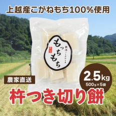 新潟産 もち米の「こがねもち100%」切り餅5袋(合計50個入り)