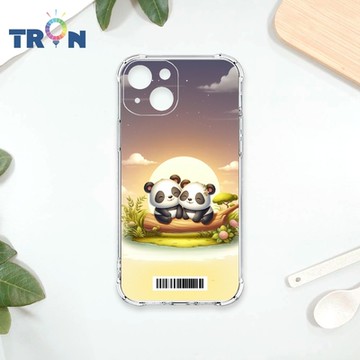 TRON IPhone 14 可愛萌熊貓 四角防摔載具殼 軟殼 手機殼