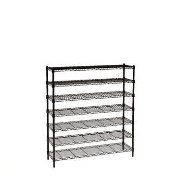 【客尊屋】小資型《粗管徑》35X120X135Hcm 黑武士七層架