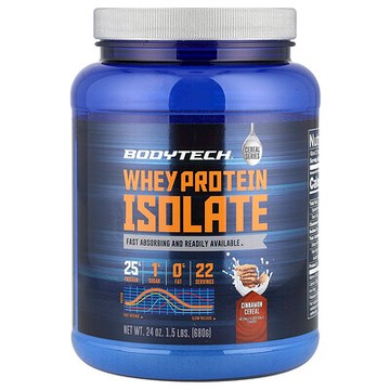 BodyTech, 分離乳清蛋白，肉桂麥片味，1.5 磅（680 克）