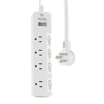 RONEVER 5切4座延長線 3孔 PU-3546  1.8m  白色  1條