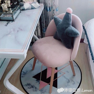 台凳 現代簡約化妝椅網紅ins椅子靠背女生可愛臥室北歐梳妝台化妝凳子  99購物節
