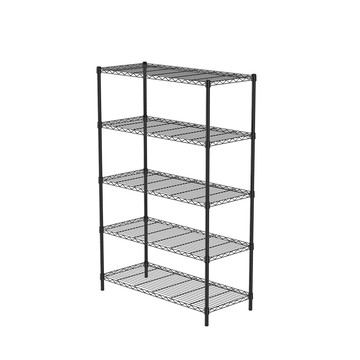 特力屋烤漆五層架寬106*深46*高160公分(黑)