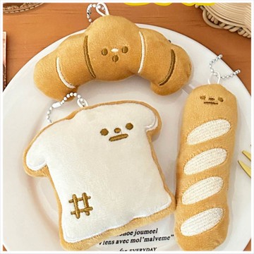 天藍小舖-吐司麵包小表情絨毛吊飾-共3色-$59【A11115220】