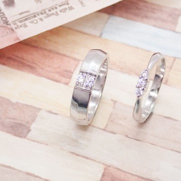 【比法一生】純銀情侶對戒—依戀  純銀925手作飾品