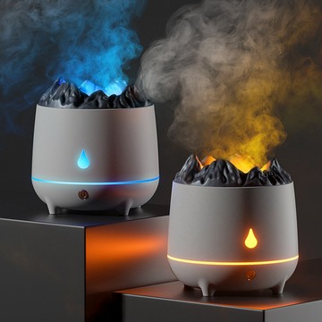 水氧機 MULY 仿真火山水氧香氛機 大容量霧化加濕器 可定時芬香噴霧器 擴香香薰機/氛圍燈 400ml 交換禮物