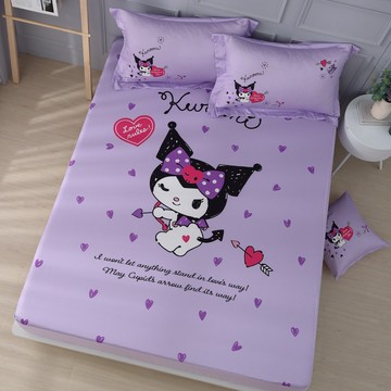 庫洛米-床包枕套組-酷萌花園-酷萌款-正版授權-100%精梳棉