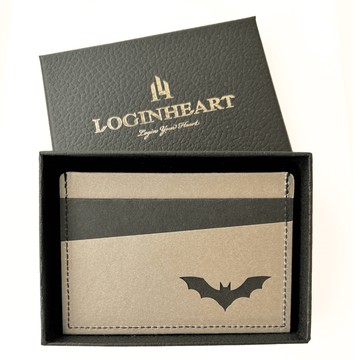 loginheart蝠氣來_穩重灰黑 全防護屏蔽感應卡夾 5卡層皆受屏蔽 防盜刷 防消磁 台灣製