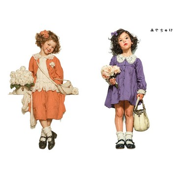 【4 月新品 1】08-121-0046 人物貼紙 春日復古