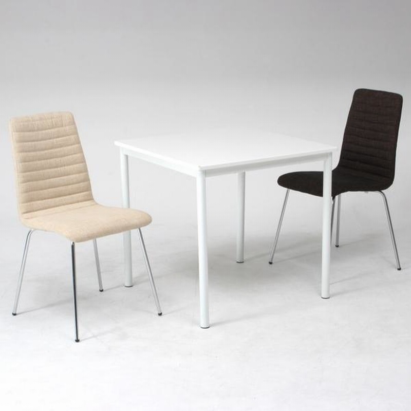 ダイニングテーブル 幅75cm 正方形 コンパクト 2人用 テーブル 机 鏡面