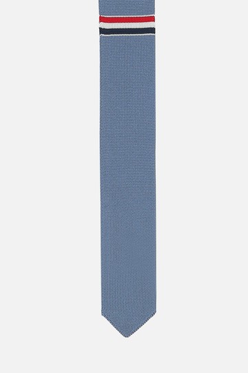 THOM BROWNE tricolor intarsia silk knit tie Man