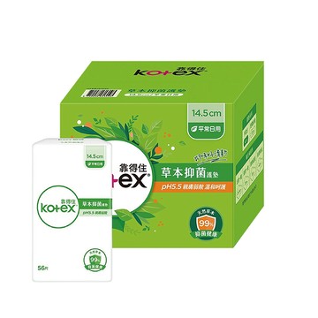 Kotex 草本抑菌護墊14.5CM( 56片x 6包/箱)