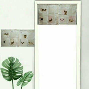 日式門簾貓咪棉麻材質